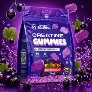 Applied Nutrition Creatine Gummies, Millions Blackcurrant (czarna pożeczka) – 80 żelek