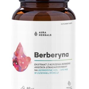 AURA HERBALS Berberyna HCL 490mg, 60 vkaps.