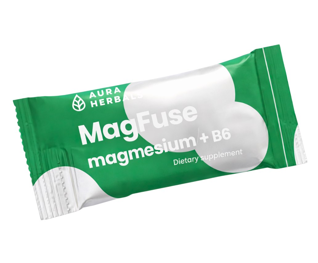 AURA HERBALS MagFuse magnez + B6 30 saszetek - obrazek 2